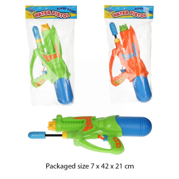 A to Z Aqua Zone Super Squirt Water Gun - 42 x 21cm - Assorted Colours