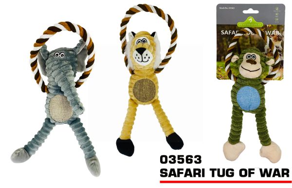 SAFARI TUG OF WAR DOG TOY