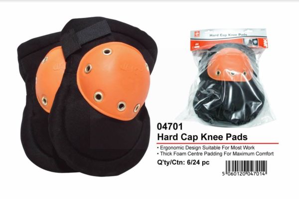 JAK Hard Cap Knee Pads - Orange/Black