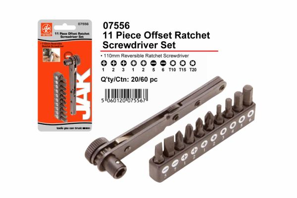 11PC OFF-SET RATCHET S/D SET 