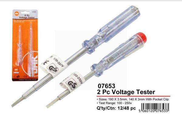 JAK Flat Head Voltage Tester - Pack of 2