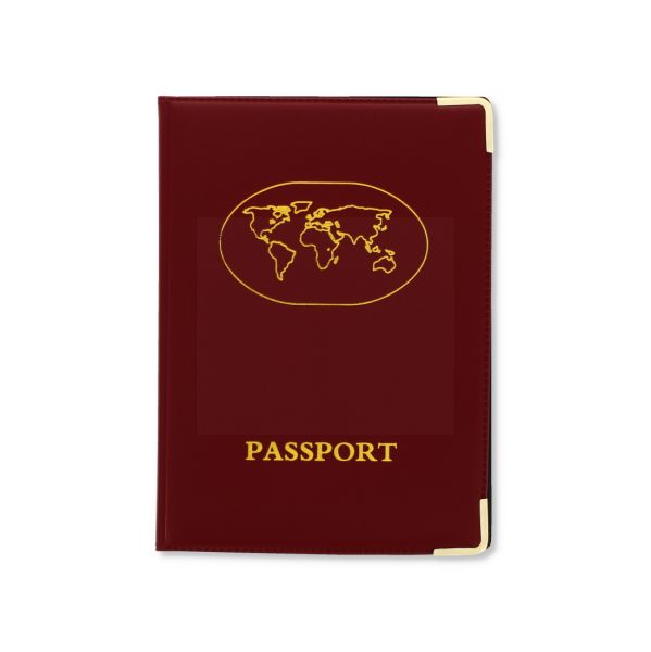 SLEEK PASSPORT COVER BURGUNDY