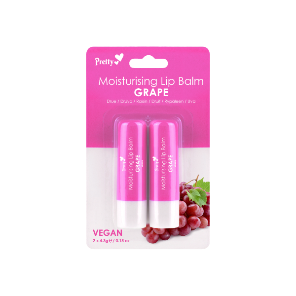 PRETTY MOISTURISING LIP BALM GRAPE 