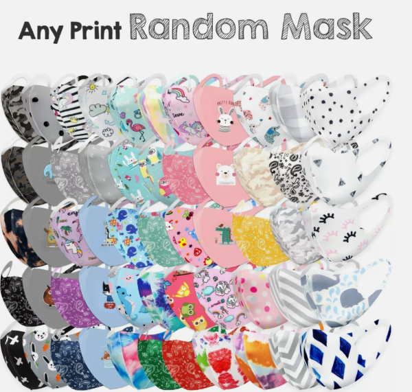 Children Fashion Face Mask - Reusable - Assorted Colours & Designs