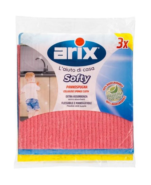 3PK ARIX EXTRA ABSORBENT SOFTY SPONGE - ASST 