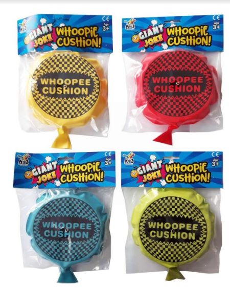 A to Z Giant Joke Whoopee Cushion - 20cm - Assorted Colours