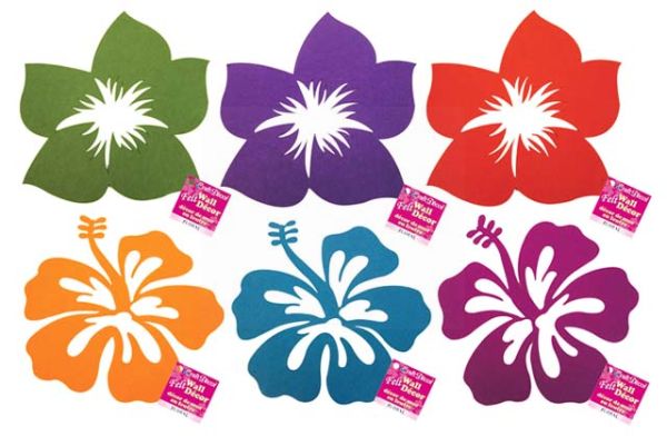 14.5IN FELT FLORAL WALL DECORATION ASSORTED