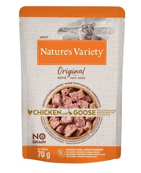 Nature's Variety Original Paté No Grain Adult Cat Food - Assorted Variety - 70G - Exp: 09/25