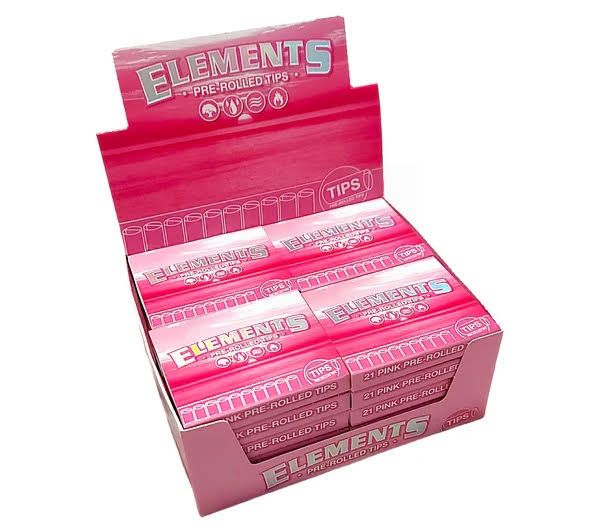 ELEMENTS PINK TIPS - PRE-ROLLED - PACK OF 20