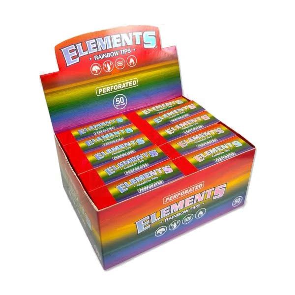 ELEMENTS RAINBOW TIPS - PERFORATED - PACK OF 50