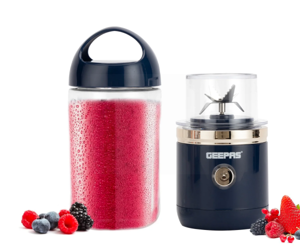 Geepas Rechargeable Portable Blender - Black - 420ml