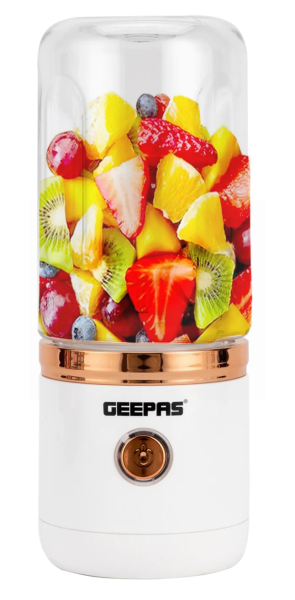 Geepas Rechargeable Portable Blender - White - 420ml