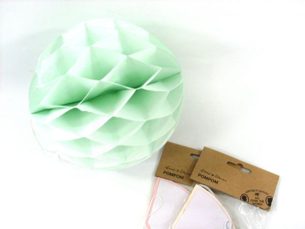 PAPER POM POM DECORATION ASSORTED