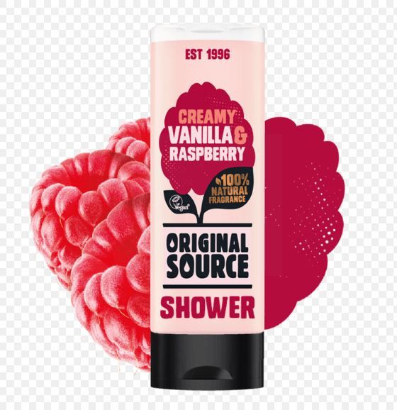 ORIGINAL SOURCE SHOWER GEL - VANILA &  RASPBERRY - 250ML