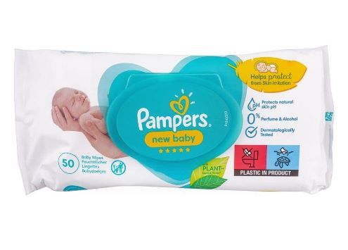 PAMPERS NEW BABY WIPES - PACK OF 50 - EXPIRY : 01/25 