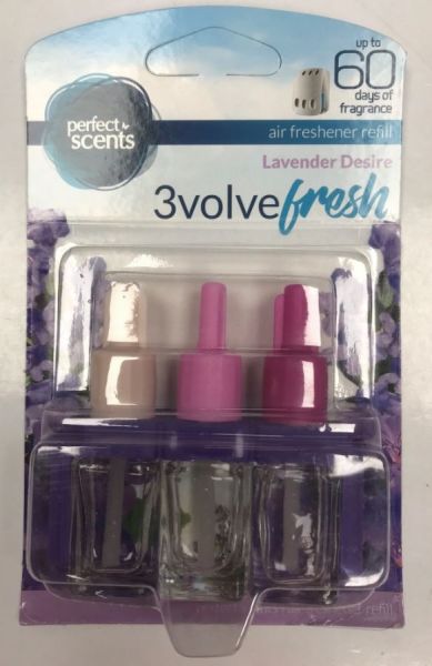 Perfect Scents - 3volve Fresh - Air Freshener Refill - Pack Of 3 - Lavender Desire