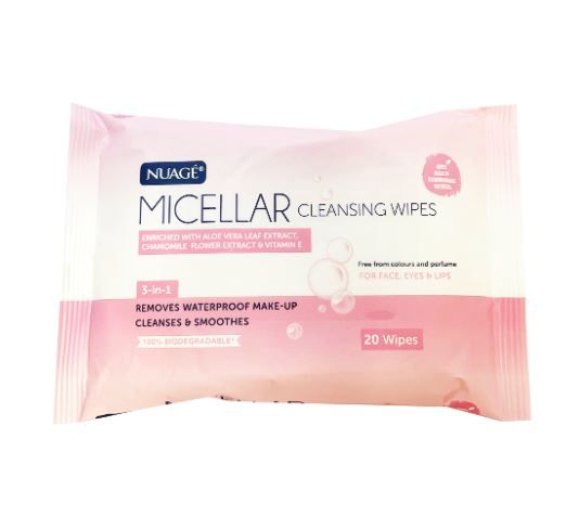 NUAGE 3-IN-1 MICELLAR CLEANSING WIPES TWIN PACK 