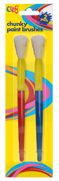 CHUNKY PAINT BRUSHES - PACK OF 2