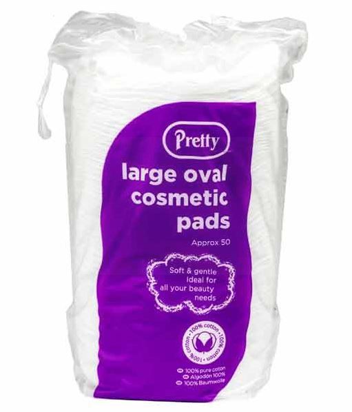 Pretty Large Oval Cosmetic Pads - Pack of 50