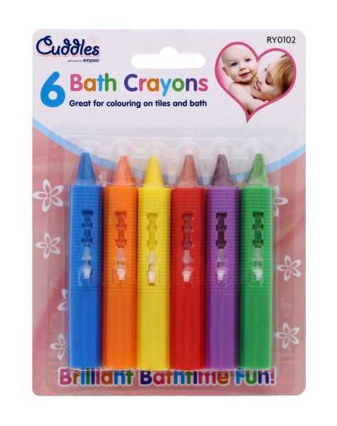 CUDDLES BATH CRAYONS 6 PC