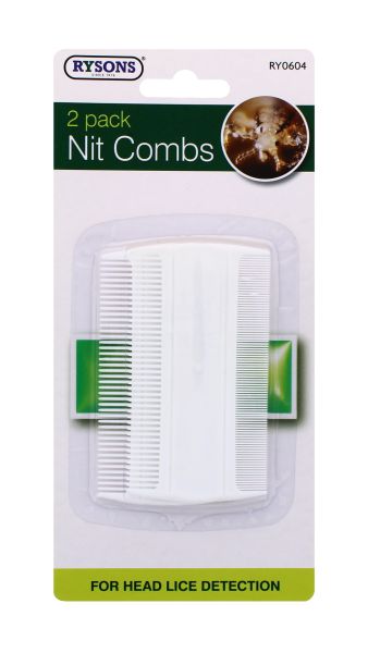 RYSONS FINE TOOTHED NIT COMBS 2 PACK