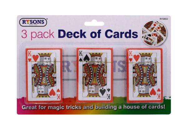 RYSONS 3 PACK DECK OF CARDS