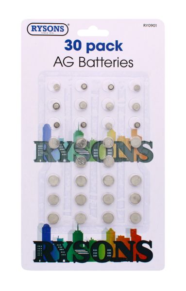 RYSONS AG BATTERIES 30 PACK