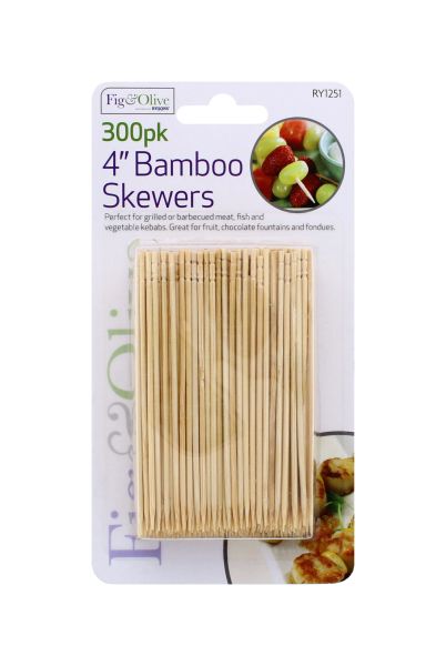 FIG & OLIVE BAMBOO SKEWERS 4IN 300 PACK