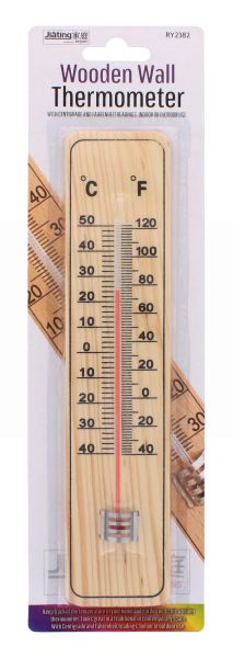 WOODEN WALL THERMOMETER