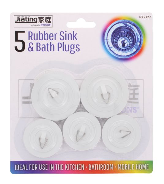 JIATING 5 RUBBER SINK & BATH PLUGS