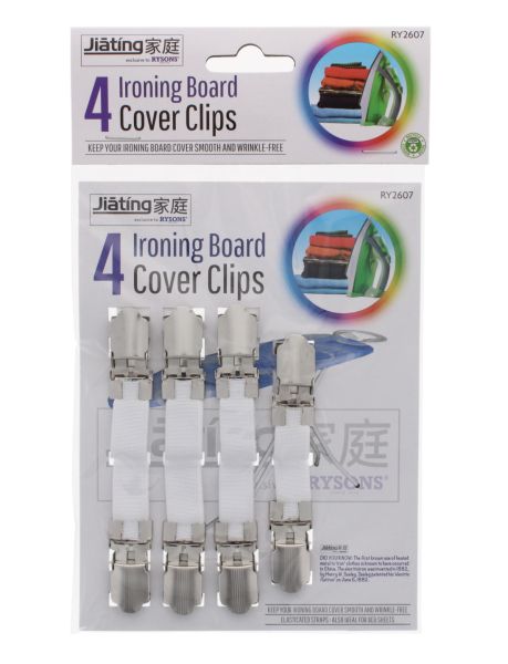 IRONING BOARD COVER CLIPS 4 PACK