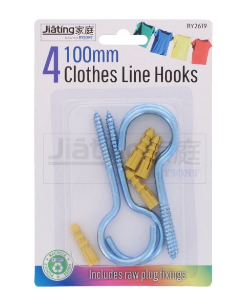 JIATING CLOTHES LINE HOOKS 90MM 8 PCS