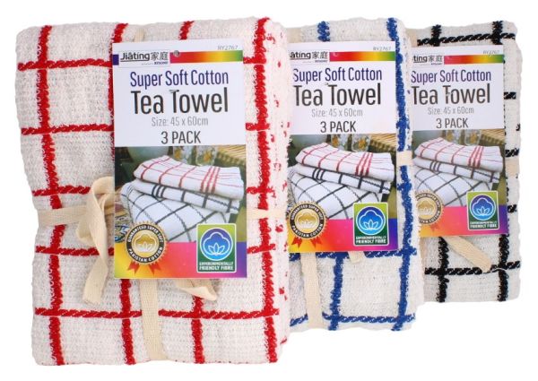 JIATING SUPER SOFT COTTON TEA TWOEL 3 PACK