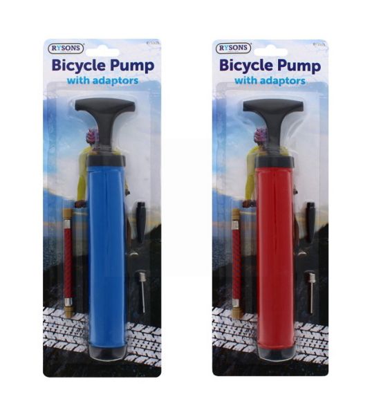 RYSONS BICYCLE PUMP WITH ADAPTORS