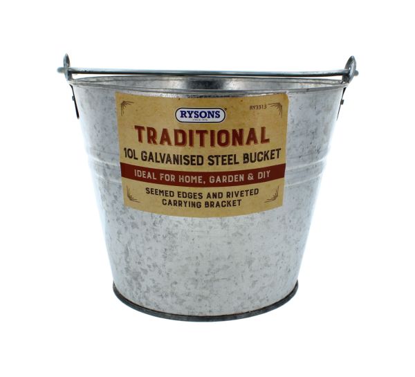 GALVANISED STEEL BUCKET 10L