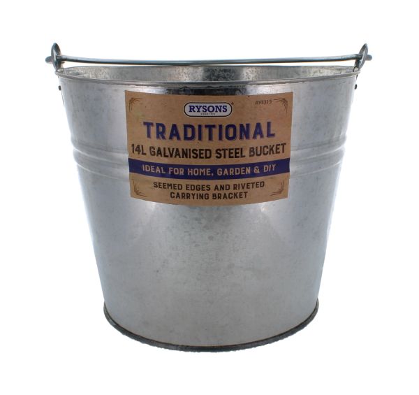 RYSONS GALVANISED STEEL BUCKET 14L