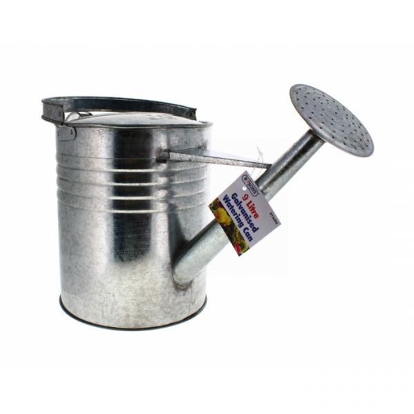 GALV WATERING CAN - SILVER - 9L