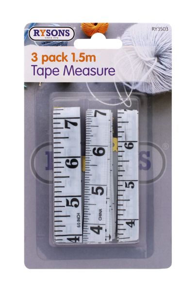 RYSONS TAPE MEASURES 3 PACK