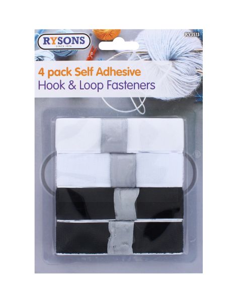 RYSONS SELF ADHESIVE HOOK & LOOP FASTENERS 4 PACK