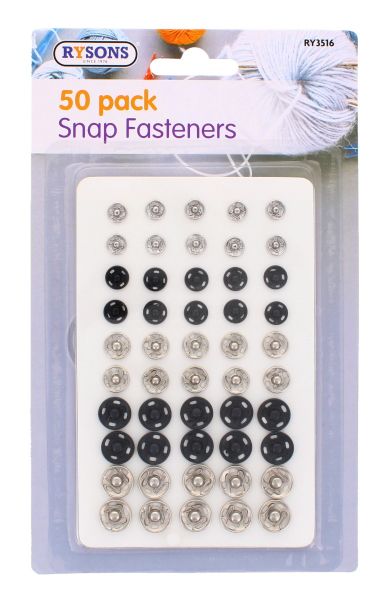 RYSONS SNAP FASTENER 50 PACK