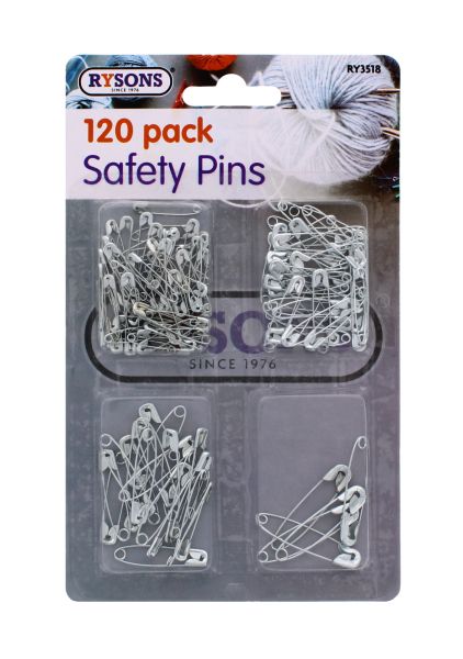 RYSONS SAFETY PINS 120 PACK