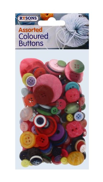 RYSONS ASSORTED COLOURED BUTTONS