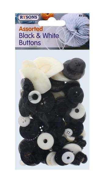 RYSONS ASSORTED BLACK & WHITE BUTTONS