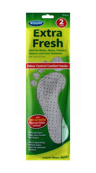 RYSONS 2 PAIRS EXTRA FRESH INSOLES