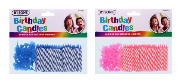 RYSONS BIRTHDAY CANDLES 50 PCS