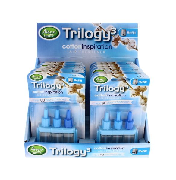 AIRESS TRILOGY 3 COTTON INSPIRATION AIR FRESHENER REFILL