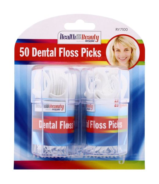 HEALTH & BEAUTY DENTAL FLOSS PICKS 50 PACK