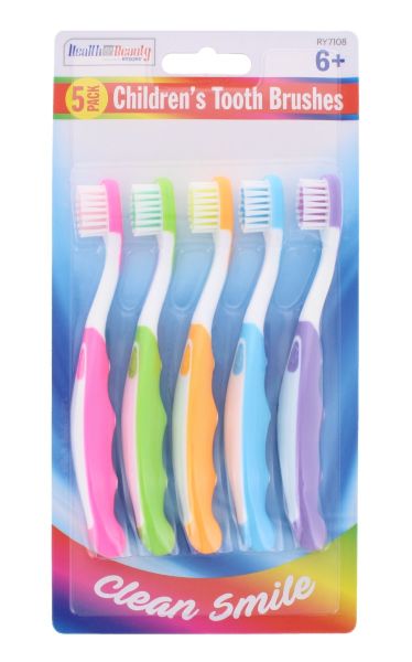 HEALTH & BEAUTY KIDS TOOTHBRUSHES 5PC