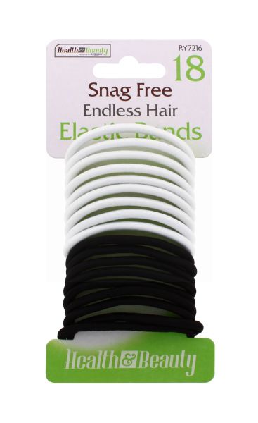 HEALTH & BEAUTY 18 PACK SNAG FREE ENDLESS HAIR ELASTIC BANDS