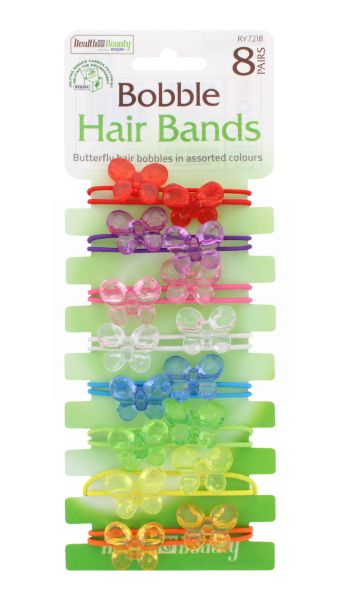 8 PAIRS BOBBLE HAIR BANDS